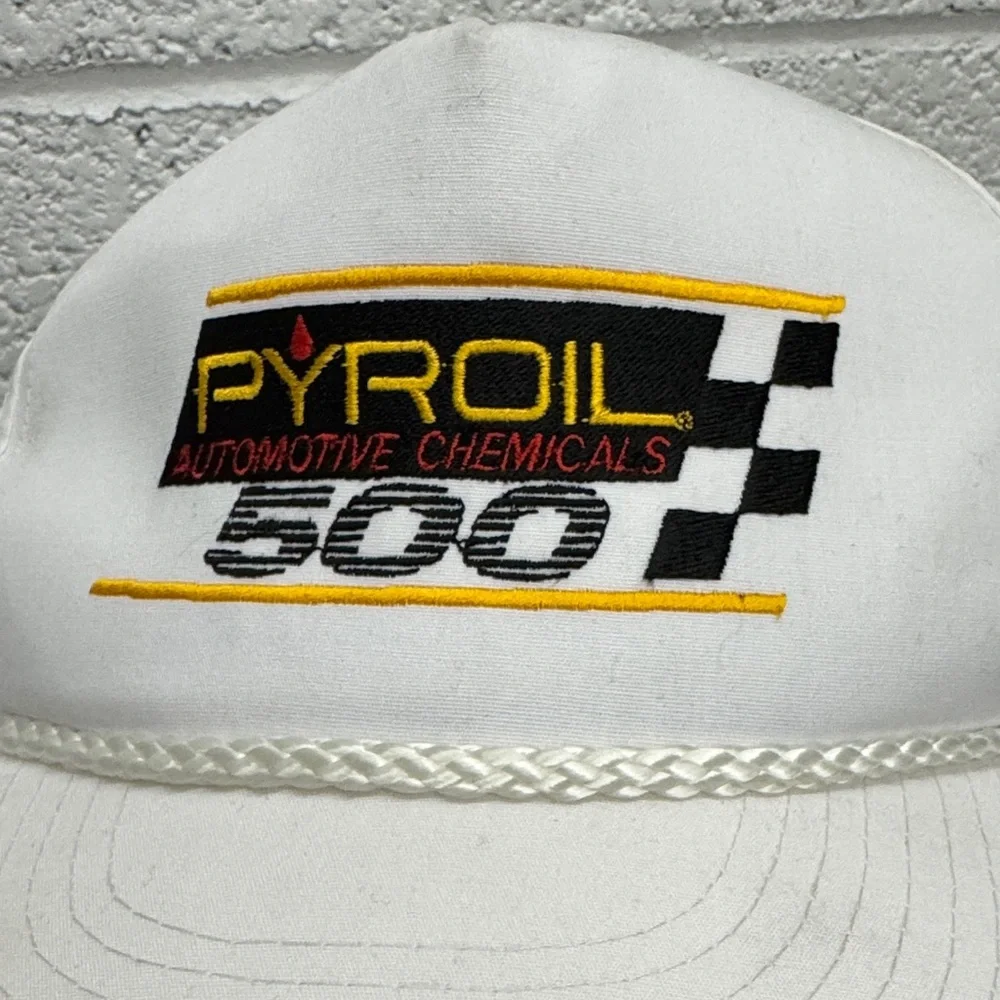 Pyroil White Racing Cap vintage NSCAR - Picture 2 of 10